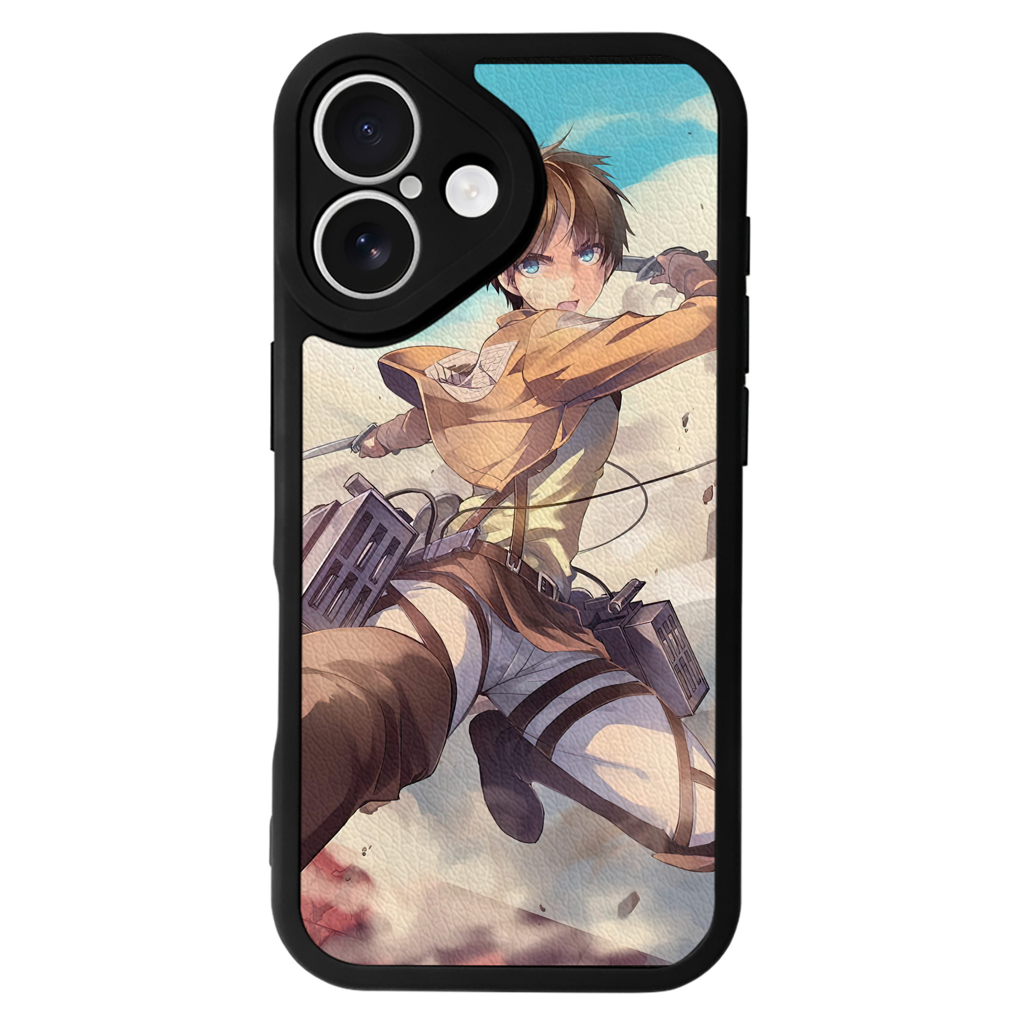 （画像用） 進撃の巨人 Attack on Titan 【iPhone 16シリーズ対応】シリコンスマホケース（レザー調） 材質：シリコン